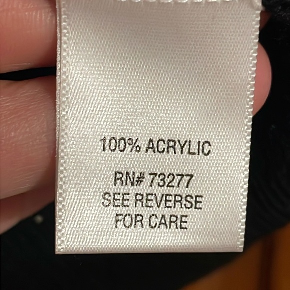 •CROFT & BARROW•BLACK/LIGHT BLUE/WHITE CREWNECK BUTTON-UP KNIT SWEATER  MEDIUM - Picture 5 of 7